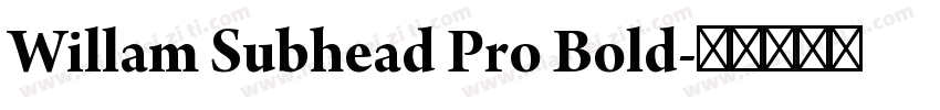 Willam Subhead Pro Bold字体转换